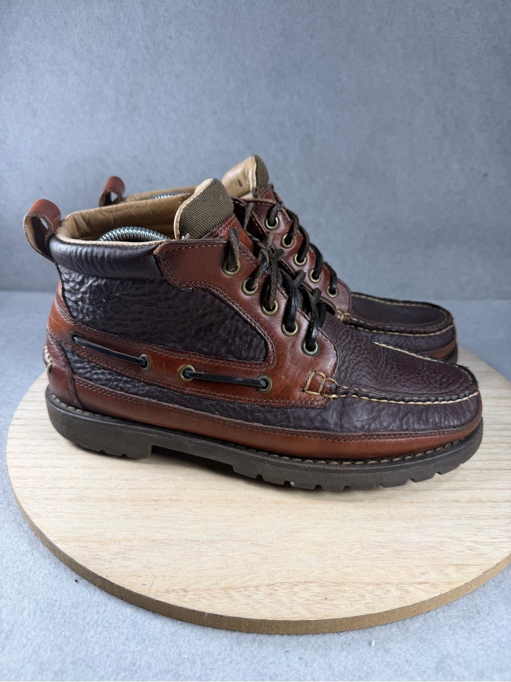L.L.Bean Allagash Bison Leather Handsewn Chukka Boots Men’s 8 EE Wide